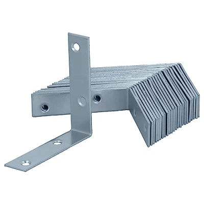 Afbeelding van HELPMATE 24 stuks stoelhoeken 75 x 18 mm hoekverbinding gegalvaniseerd &amp; blauw gepassiveerd meubelhoek met uitstekende corrosiebescherming, stabiel en duurzaam eenvoudige montage