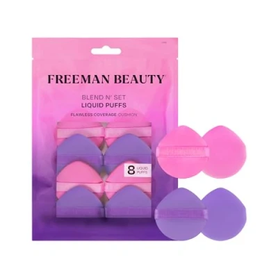 Afbeelding van Freeman Blend N&#039; Set Liquid Puff Set, Kussen Make up Puffs voor Vloeibare &amp; Cream Foundation, Concealer, Blush Highlight, Ronde Blending, Met Vingerband, Veganistisch