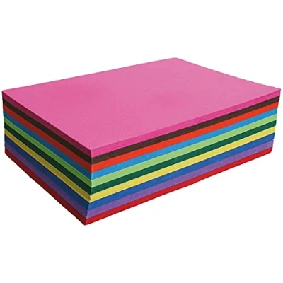 Afbeelding van Clairefontaine Ref 455202C Carta gekleurd papier (250 vellen) A4 (21 x 29,7 cm) formaat, 130 grams papier, zuurvrij, gerecycled blauw engel gecertificeerd verschillende kleuren