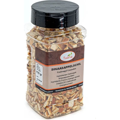 Afbeelding van Tuana Kruiden Sinaasappelschil Strooibus 120 Gram Zonder Zout MP0248