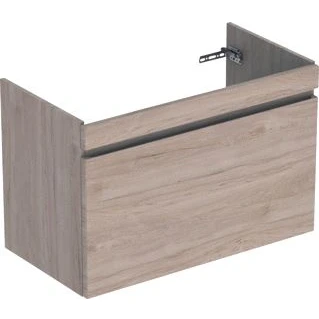 Afbeelding van Geberit renova plan wastafelonderkast 1 lade 92 8x44 6x60 6cm noten hickory licht 501911001 501 911 00