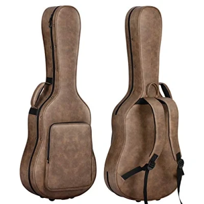 Afbeelding van CAHAYA akoestische gitaarkoffer geschikt voor 40 41 inch gitaar, bruin, Hardshell
