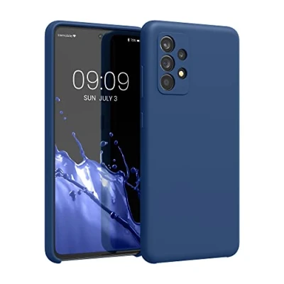 Afbeelding van kwmobile telefoonhoesje compatibel met Samsung Galaxy A52 / 5G A52s hoesje Zachte case voor smartphone Back cover in marineblauw