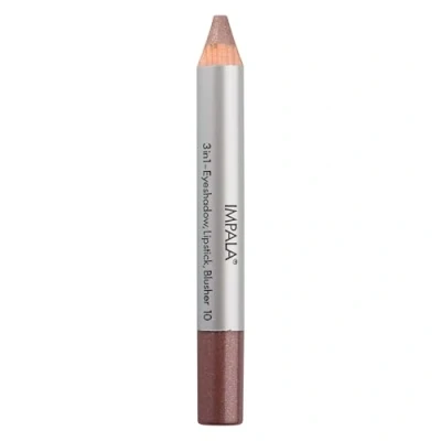 Afbeelding van Impala jumbo potlood 3 in 1 oogschaduw, lippenstift en blush kleur 10 Bruine glitter