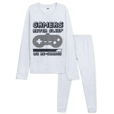 Afbeelding van CityComfort Lange pyjamaset voor jongens, comfortabele ademende nachtkleding, pyjama&#039;s gamercadeaus Grijs, 9 10 jaar