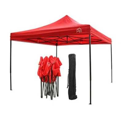 Afbeelding van All Seasons Gazebos 3x3m Heavy Duty volledig waterdicht pop up tuinhuisje met accessoire pack rood