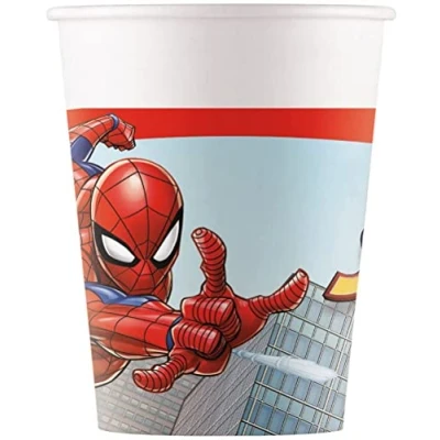 Afbeelding van Spiderman beker Crime Fighter papier 200ml 8 stuks