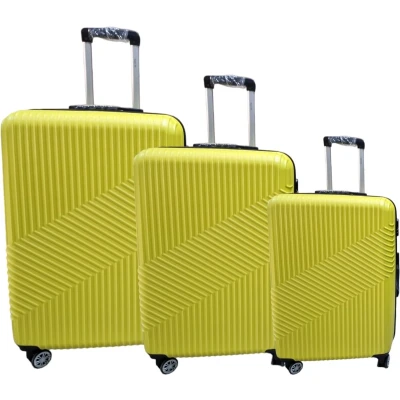 Afbeelding van Super Me Kofferset Trolleyset 3 delig met TSA Slot Handbagage en Ruimbagage Geel