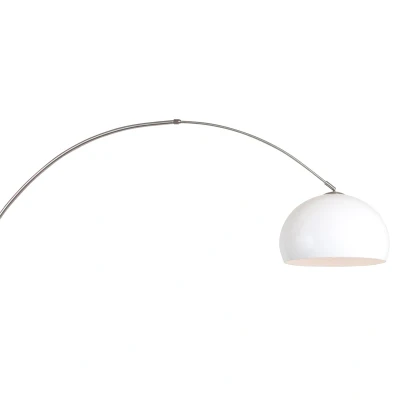 Afbeelding van Steinhauer Sparkled Light wandlamp staal met witte kunststof bol