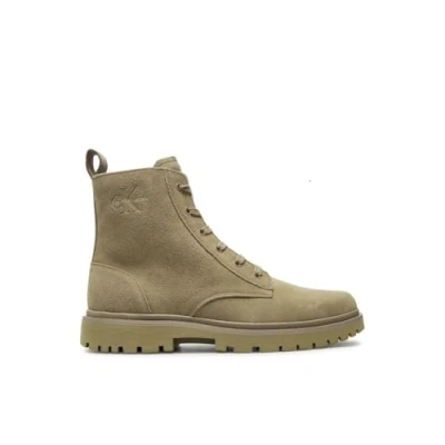 Afbeelding van Calvin Klein Jeans Heren EVA Boot MID Laceup Iconische Jurk YM0YM01070, Beige (Triple Savannah Tan), 7 UK, Triple Tan, 39.5 EU