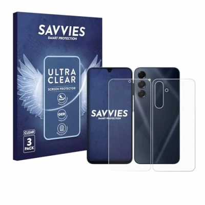 Afbeelding van Savvies (6 Stuks) Schermbeschermer voor Samsung Galaxy A16 4G (Voor+Achter) Screen Protector Ultra Transparant