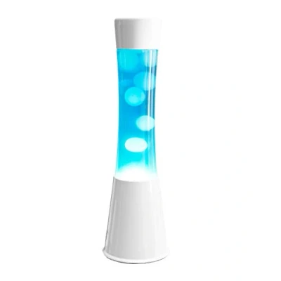 Afbeelding van Lavalamp Wit Met Blauwe Vloeistof En Mint Lava