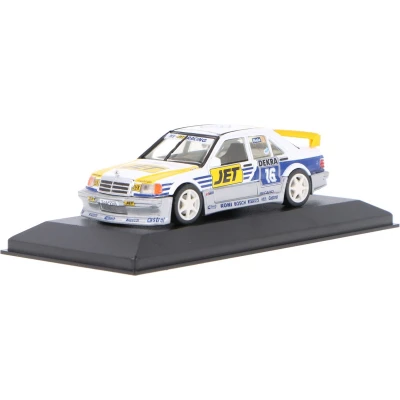Afbeelding van Mercedes Benz 190E Evo 1 Minichamps Modelauto 1:43 1990 Frank Biela Team MS JET Racing 3020