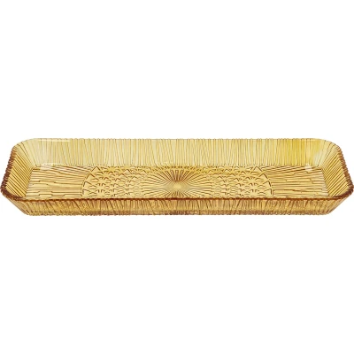 Afbeelding van Serveerschaal Bitz Kusintha Rectangular Amber 38 x 14 cm (6 delig)
