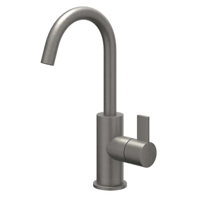 Afbeelding van IVY Pact wastafelkraan hoog draaibare uitloop Geborsteld Metal Black PVD