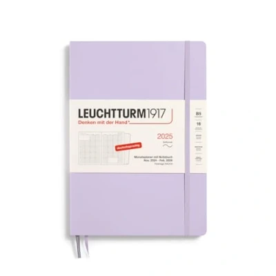 Afbeelding van LEUCHTTURM1917 370602 maandplanner &amp; notitieboek Composition (B5) 2025, 16 maanden, softcover, lila, Duits