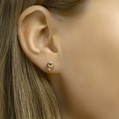 Afbeelding van goud (geelgoud) oorknoppen diamant 0.04ct (2x0.02ct) h si 4023579 Oorbellen horloge Goudkleur