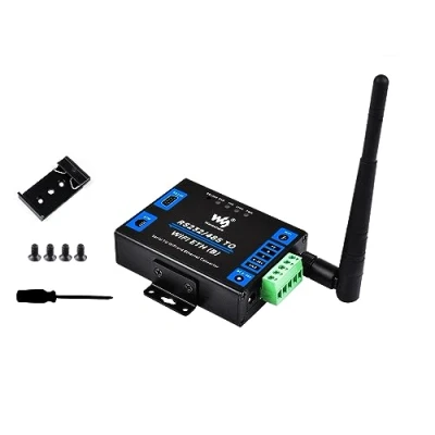 Afbeelding van RS232/485 to WiFi Ethernet Serial Server Converter, Modbus Gateway, MQTT Support WIFI, Ethernet, HTTPD Client etc. DC 6 36V Power Supply
