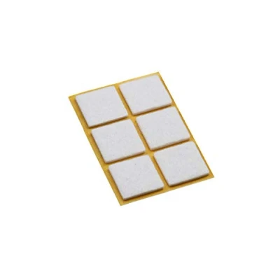 Afbeelding van Metafranc Viltglijders zelfklevend effectieve bescherming van uw meubels en stoelen / meubelglijders set voor gevoelige vloeren stoelglijders vloerglijders 32 x mm (6 Stuk) wit