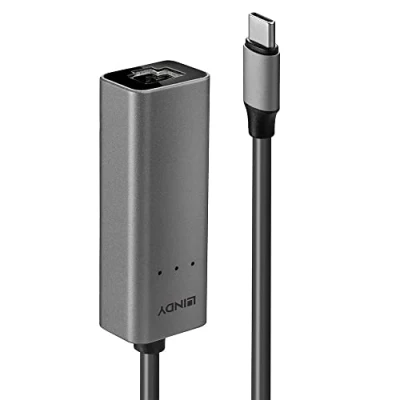 Afbeelding van LINDY 43314 Netwerkadapter 2.5 GBit/s USB C 3.1 (Gen 1), Gigabit LAN (1/2.5 Gbit/s), RJ45