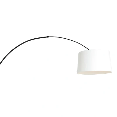 Afbeelding van Steinhauer Sparkled Light wandlamp zwart met wit linnen boog ?45 cm