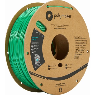 Afbeelding van Polymaker PB01005 PolyLite Filament PETG Hittebestendig, Hoge treksterkte 1.75 mm 1000 g Groen 1 stuk(s)