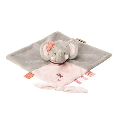 Afbeelding van Nattou Knuffeldoek van Adèle de olifant, vriendje vanaf geboorte, 27 x cm, &amp; Valentine, grijs/roze, 424165