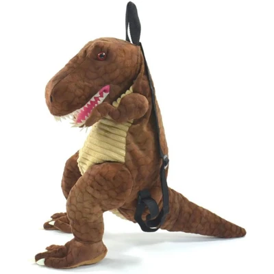 Afbeelding van Dinosaurus rugtas rugzak kussen Dino bruin 25x40x50cm