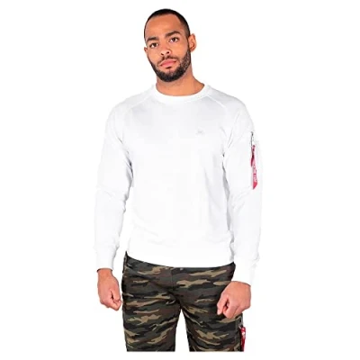 Afbeelding van Alpha Industries X FIT Sweater, Heren, Maat: Small, White