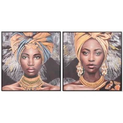 Afbeelding van Schilderij Home ESPRIT Koloniaal Afrikaanse 80 x 3,5 cm (2 Stuks)