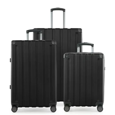 Afbeelding van HAUPTSTADTKOFFER Q Damm set van 3 koffers handbagage koffer 54 cm, middelgrote 68 cm + grote reiskoffer 78 harde schaal ABS, TSA, Zwart