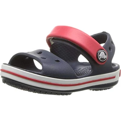 Afbeelding van Crocs Crocband Sandal Kids uniseks kind Sandalen, Navy/Red, 19/20 EU