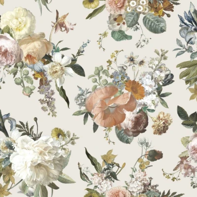 Afbeelding van Esta Home Vintage Flowers Beige meerkleurig 139544 (*Gratis Lijm Actie) Multicolour