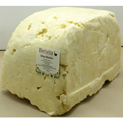 Afbeelding van Shea Butter Puur 5kg Blok Huid en Haar Ongeraffineerde Onbewerkte Sheabutter Bulk