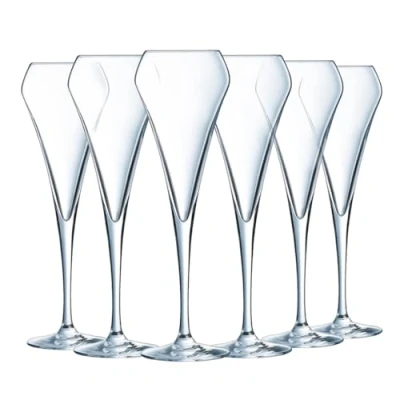 Afbeelding van Chef&amp;Sommelier Open&#039;Up Collection 6 champagnefluiten à 200 ml van kristalglas, moderne en elegante glazen, duurzaam, absoluut transparant
