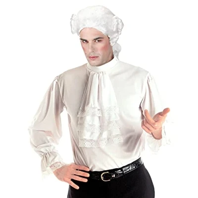 Afbeelding van Widmann Vampierkostuum, hemd met jabot, adelige, hovels, carnaval, themafeest