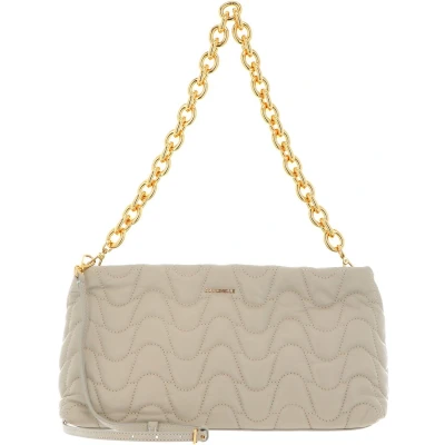 Afbeelding van COCCINELLE Leren Schoudertas Ophelie Matelasse Handbag Gelso Kaki