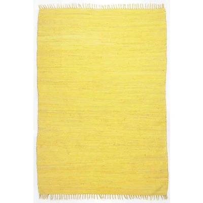 Afbeelding van Tapijt 100% katoen; handgeweven Maat: 120 x 180 cm; Kleur: geel Theo Keller Happy Cotton