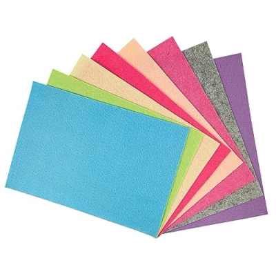 Afbeelding van Interdruk Felt Sheets DIY Textile Fabrics Craft 8x A4 Pastel Colours