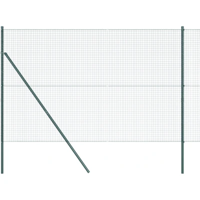Afbeelding van vidaXL heipalen Set van 2 Groen Gepoedercoat staal 25 x 1,5 m