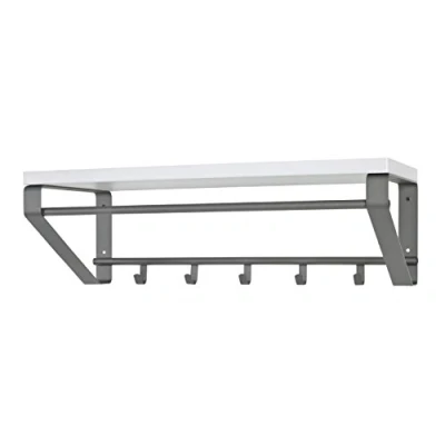 Afbeelding van HAKU Möbel Wandkapstok, MDF, antraciet wit, B 70 x D 30 H 23 cm