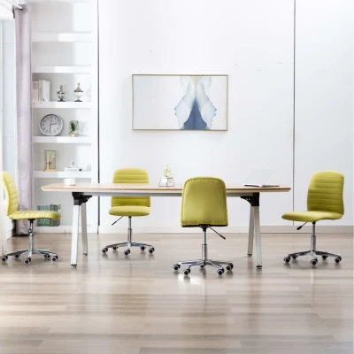 Afbeelding van Eetkamerstoelen 4 st stof groen