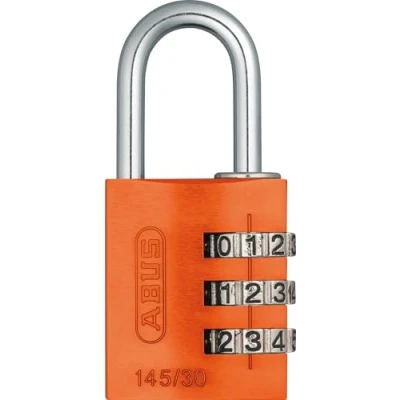 Afbeelding van ABUS 465796 145 / 30_NARANJA_B Aluminium kaars combinacion 30 mm 3 digitos naranja blister