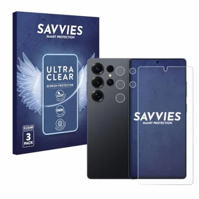 Afbeelding van Savvies Screenprotector voor Samsung Galaxy S25 Ultra Enterprise Edition (Voor+Camera) Folie Beschermfolie transparant (6 Stuks)