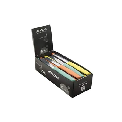 Afbeelding van Arcos Serie Nova, set met 36 messen, lemmet van roestvrij staal, 85 mm, handvat polypropyleen in 3 kleuren