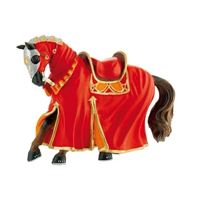 Afbeelding van Bullyland 80768 Figuur Beeldje World Tournament Paard in rood, Veelkleurig