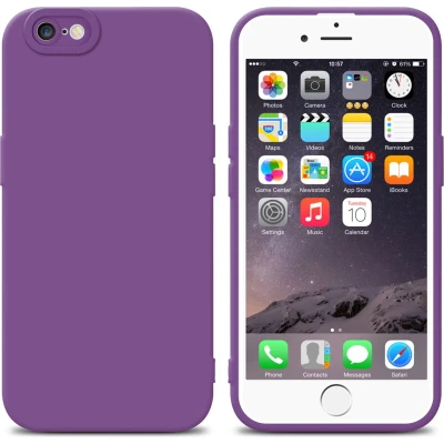 Afbeelding van Cadorabo Hoesje geschikt voor Apple iPhone 6 PLUS / 6S in FLUID MAT PAARS Beschermhoes TPU silicone Cover Case