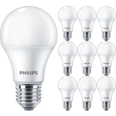 Afbeelding van PHILIPS LED Lamp E27 10 Pack Corepro LEDbulb Peer Mat 10W 1055lm 830 Warm Wit 3000K Vervangt 75W