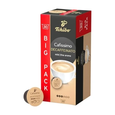 Afbeelding van Tchibo Cafissimo Caffè Crema cafeïnevrije koffiecapsules, 30 stuks (koffie, mild met fijn aroma), duurzaam &amp; fair trade