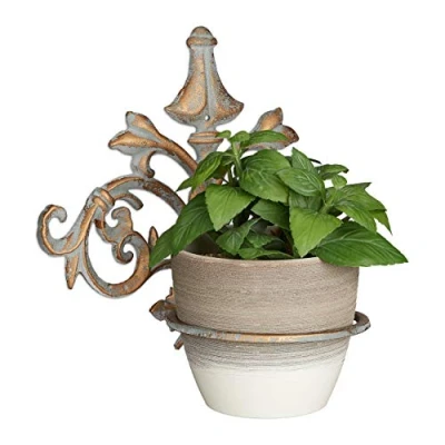 Afbeelding van Relaxdays bloempothouder pothouder hanging basket bloempothanger wandhaak deco